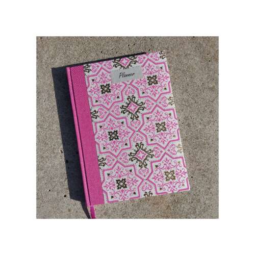 Planner diario rosa y oro