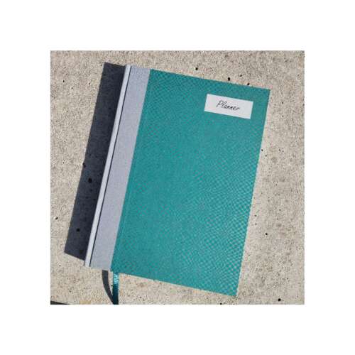 Planner diario turquesa y plata