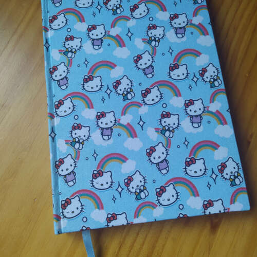 Cuaderno Hello Kitty celeste