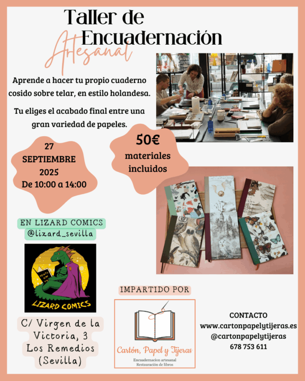 Taller de encuadernación artesanal