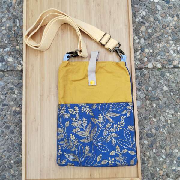 Funda de libros Azul y Dorado
