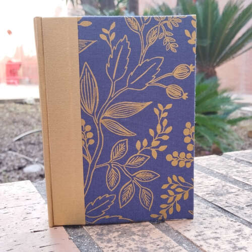 Cuaderno Flores japonesas doradas